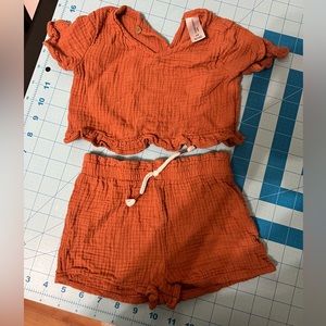 Modern Moments 12 Months Rust Crop and Shorts Set